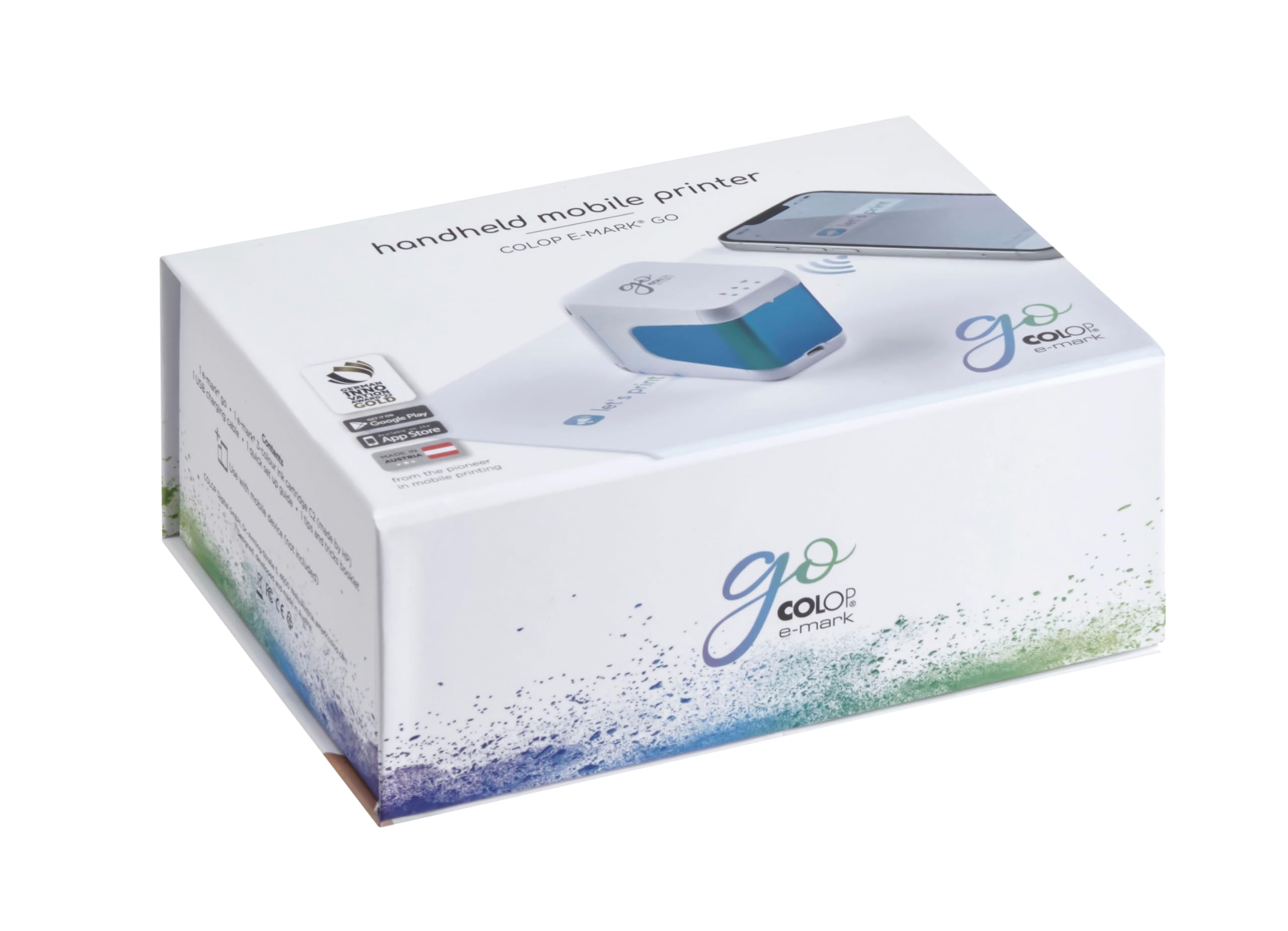 COLOP - COLOP e-mark GO 600 dpi White Portable Mobile Hand Printer